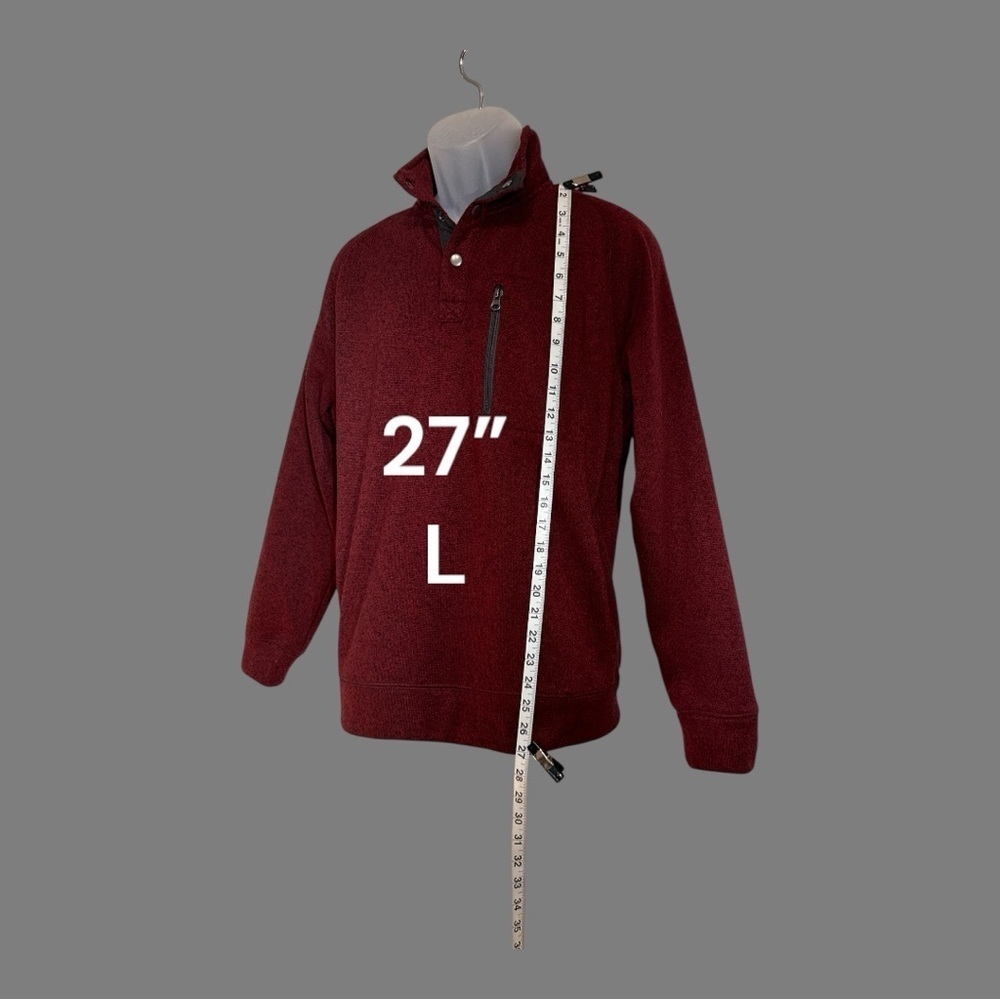Sonoma Good For Life Snap Collar Long Sleeve Pullover Fleece-Like Size Medium - Picture 2 of 9